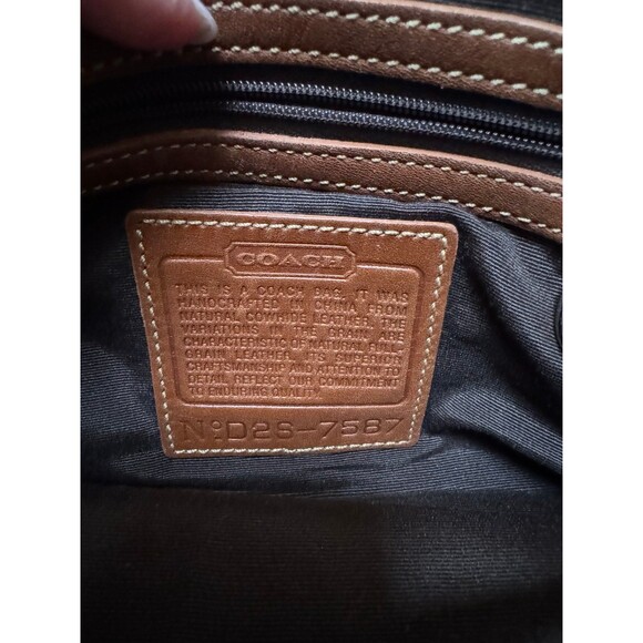 Vintage Coach Hampton Demi Pouch Shoulder Bag Purse Brown Leather 7785 Y2K - Picture 10 of 12